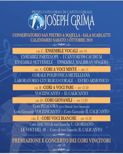 Concerto in ricordo di Joseph Grima (3/10/2019)